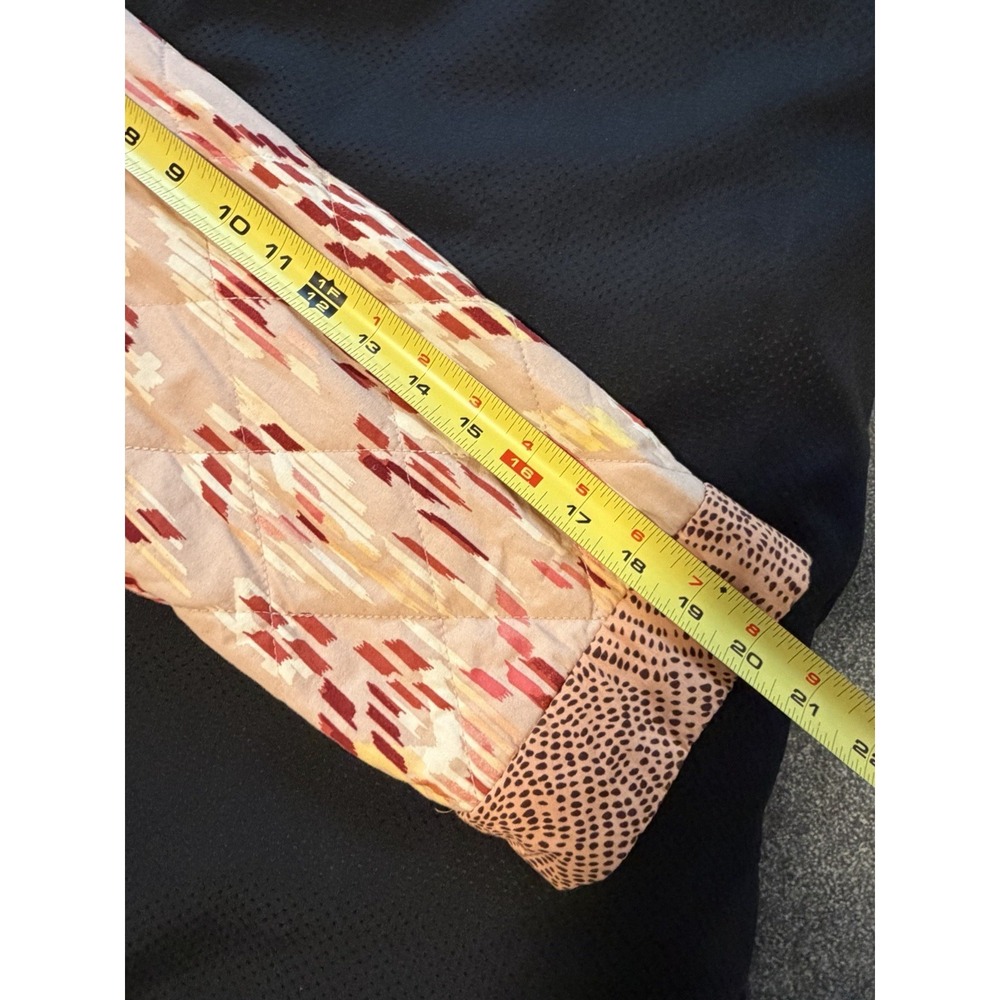 Knox Rose Peach Quilted Belted Jacket~ M~Southwestern Aztec Print Cotton Blend - Picture 11 of 14